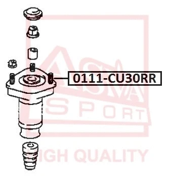 Mounting, shock absorber (0111-CU30RR)