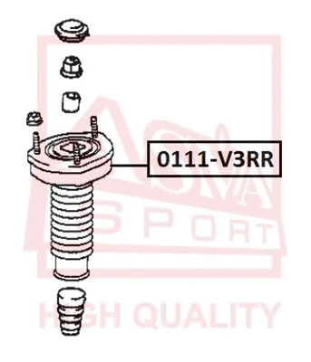Mounting, shock absorber (0111-V3RR)