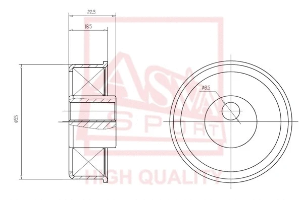 Tensioner Pulley, V-belt (MTBP-008)