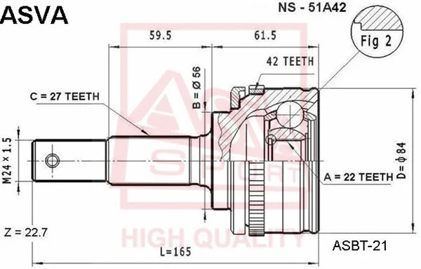 Joint Kit, drive shaft (NS-51A42)