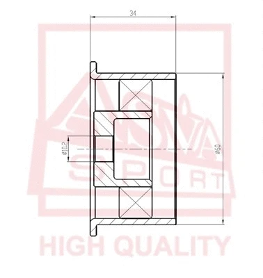 Tensioner Pulley, V-belt (SBBP-008)