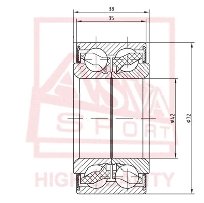 Wheel Bearing (DAC42720038-35)