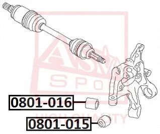 Mounting, control/trailing arm (0801-015)
