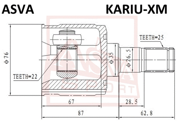 Joint Kit, drive shaft (KARIU-XM)