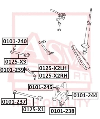 Mounting, control/trailing arm (0101-240)