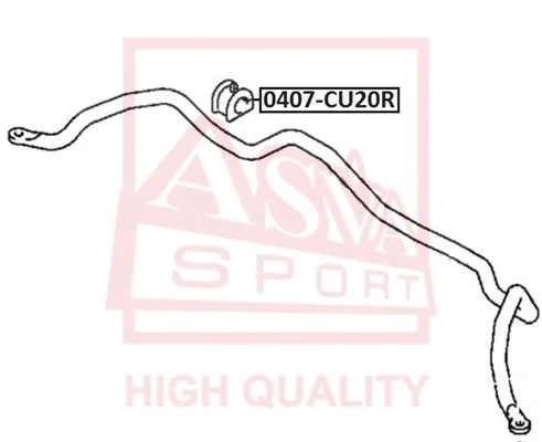 Bushing, stabiliser bar (0407-CU20R)