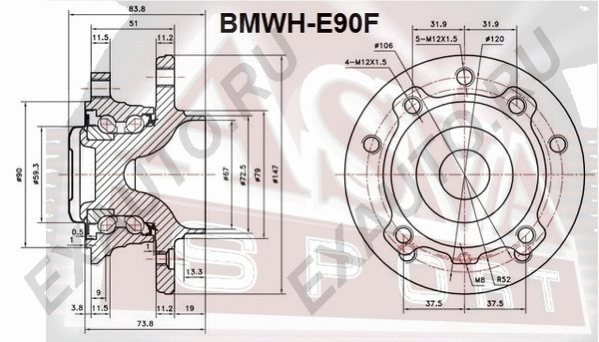 Wheel Hub (BMWH-E90F)