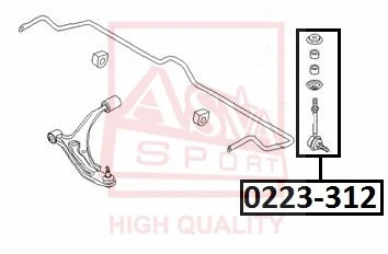 Link/Coupling Rod, stabiliser bar (0223-312)