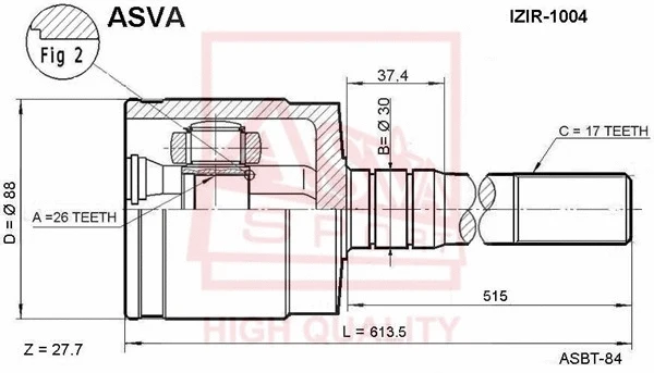 Joint Kit, drive shaft (ISIR-1004)