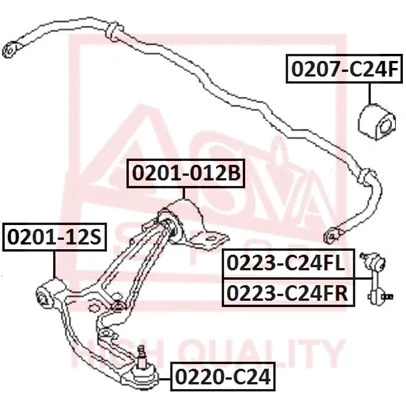 Link/Coupling Rod, stabiliser bar (0223-C24FL)