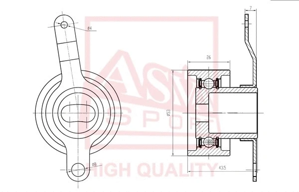 Tensioner Pulley, V-belt (HNBP-005)