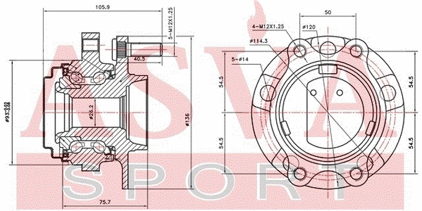 Wheel Hub (NSWH-V36MF)