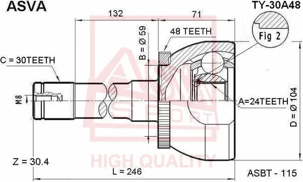 Joint Kit, drive shaft (TY-30A48)