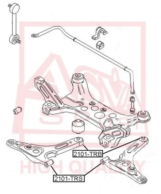 Mounting, control/trailing arm (2101-TRB)