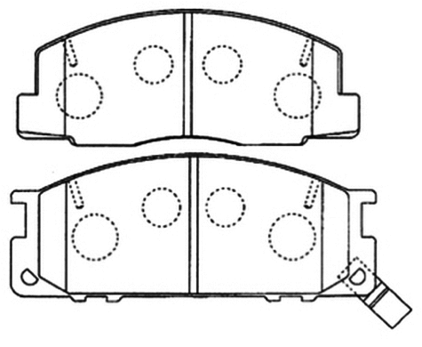 Brake Pad Set, disc brake (AKD-1218)