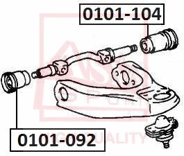 Mounting, control/trailing arm (0101-104)