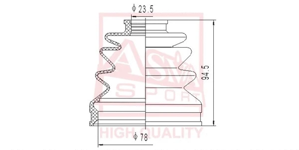 Bellow, drive shaft (ASBT-TRB)