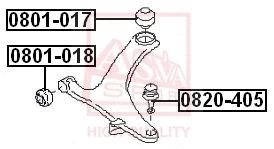 Mounting, control/trailing arm (0801-017)