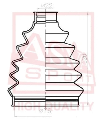 Bellow, drive shaft (ASBT-NT)