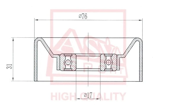 Tensioner Pulley, V-belt (MZBP-017)