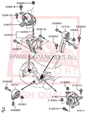 Mounting, engine (0412-CYRH)