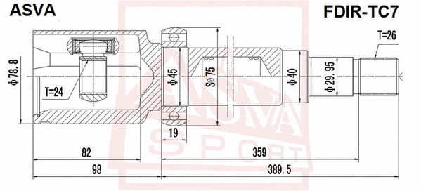 Joint Kit, drive shaft (FDIR-TC7)