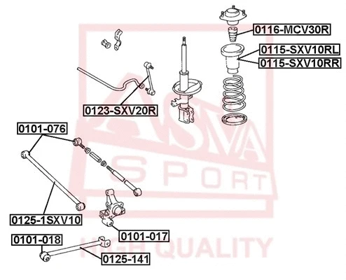 Mounting, control/trailing arm (0101-076)