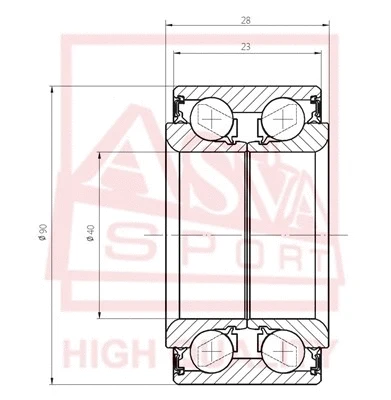 Wheel Bearing (DAC40900028-23)