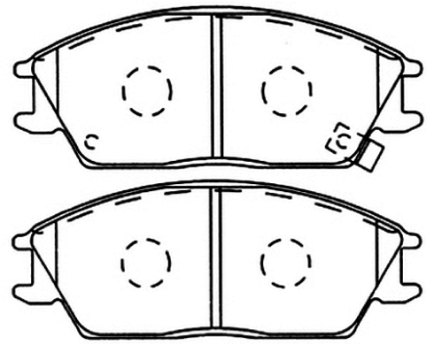 Brake Pad Set, disc brake (AKD-1271)