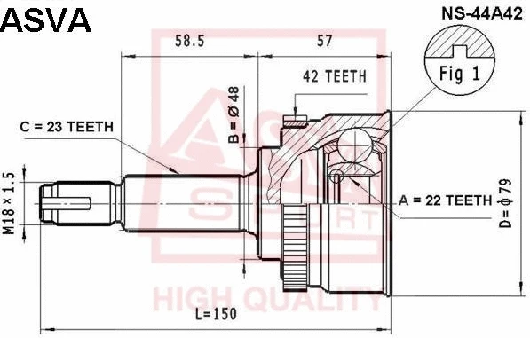 Joint Kit, drive shaft (NS-44A42)