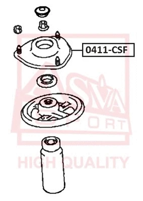 Mounting, shock absorber (0411-CSF)