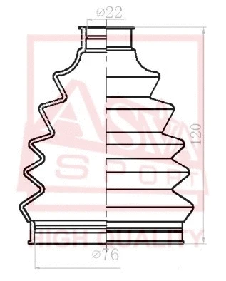 Bellow, drive shaft (ASBT-CRT)