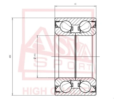 Wheel Bearing (DAC40800040)