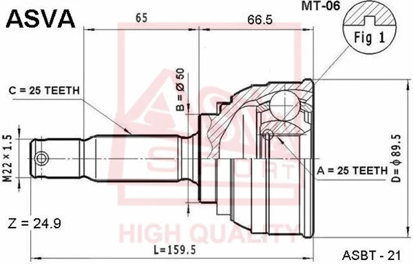 Joint Kit, drive shaft (MT-06)