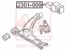 Mounting, control/trailing arm (2301-009)