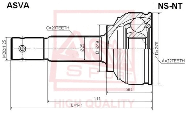 Joint Kit, drive shaft (NS-NT)