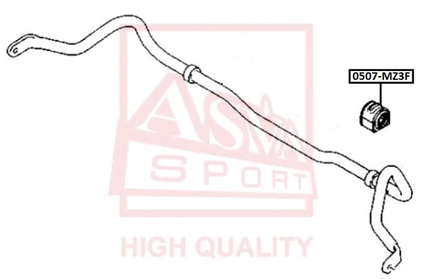 Bushing, stabiliser bar (0507-MZ3F)