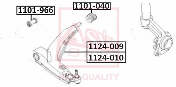 Mounting, control/trailing arm (1101-966)