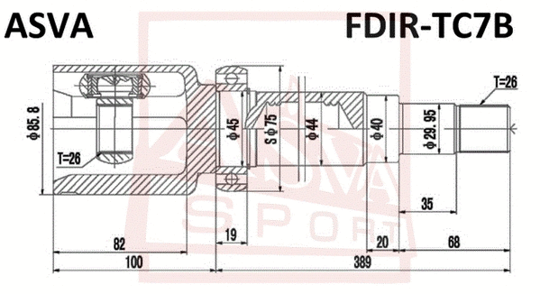 Joint Kit, drive shaft (FDIR-TC7B)