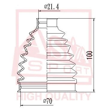Bellow, drive shaft (ASBT-SOL)