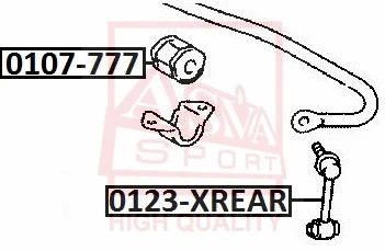 Bushing, stabiliser bar (0107-777)
