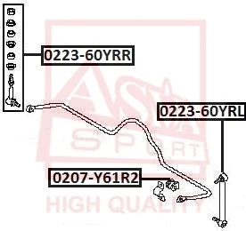 Link/Coupling Rod, stabiliser bar (0223-60YRR)