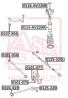 Control/Trailing Arm, wheel suspension (0125-220L)
