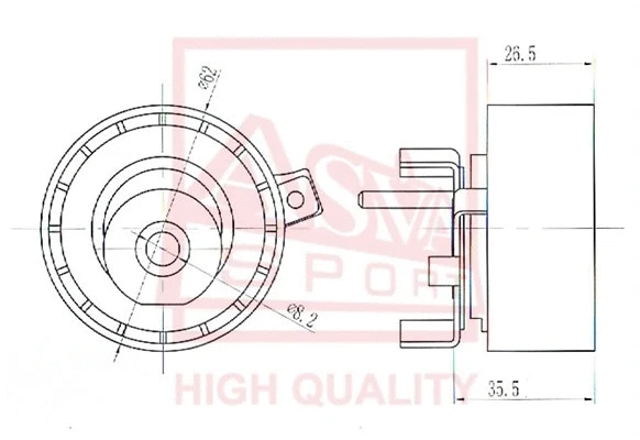Tensioner Pulley, V-belt (FDBP-009)