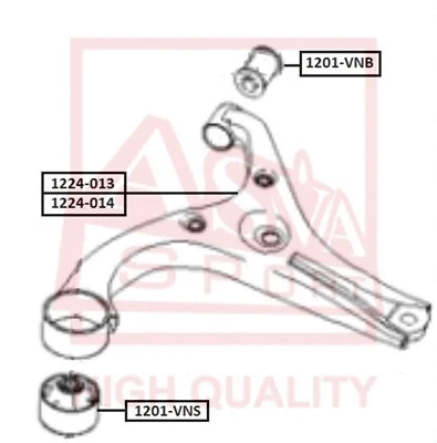 Control/Trailing Arm, wheel suspension (1224-013)