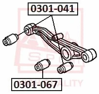 Mounting, control/trailing arm (0301-067)
