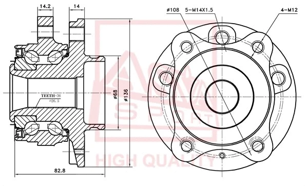 Wheel Hub (VOWH-XC9F2)