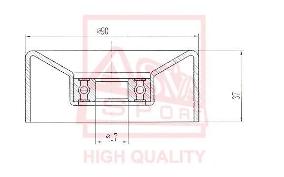 Tensioner Pulley, V-belt (LRBP-001)