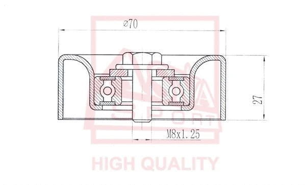 Tensioner Pulley, V-belt (NSBP-036)