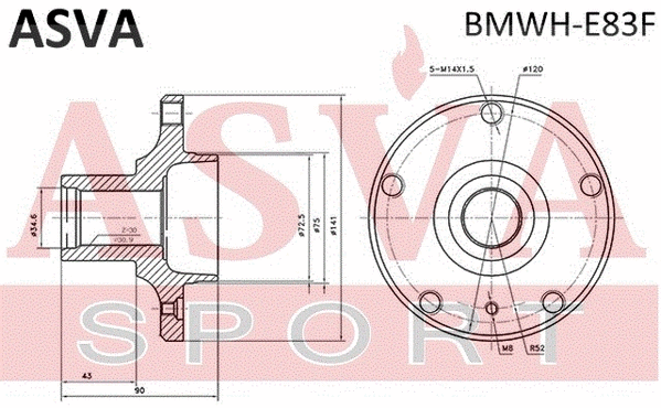 Wheel Hub (BMWH-E83F)